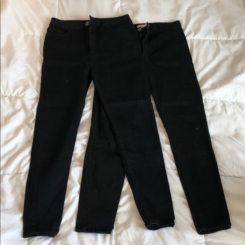 two pairs of black skinny jeans forever 21 size 29